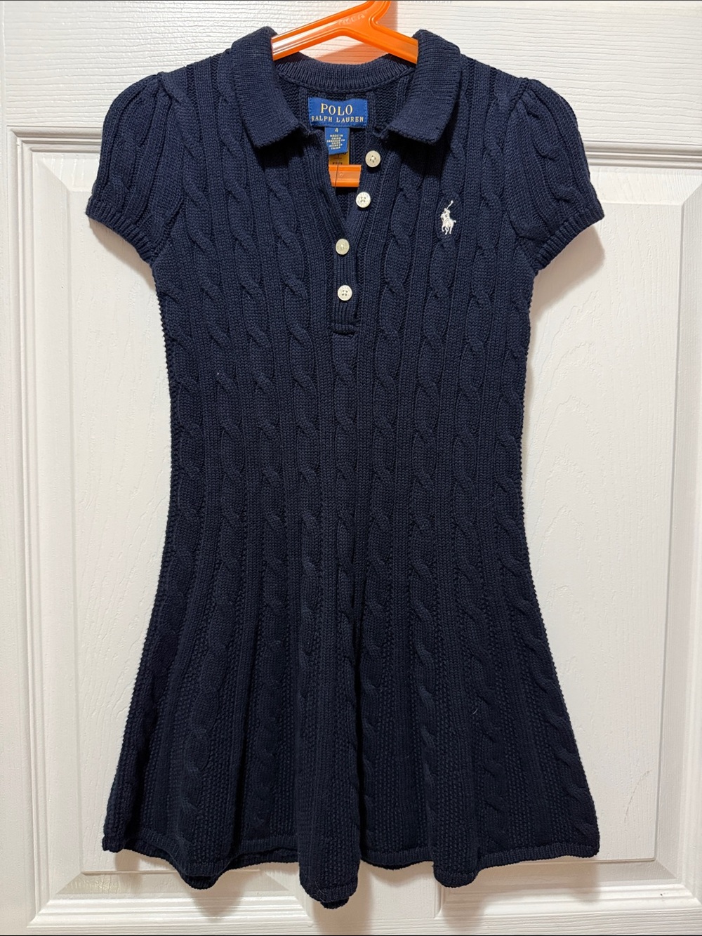 Polo by Ralph Lauren girls navy sweater dress